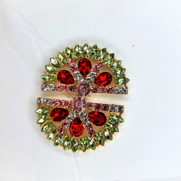 Watermelon Crystal Earrings New - Picture 2 of 4